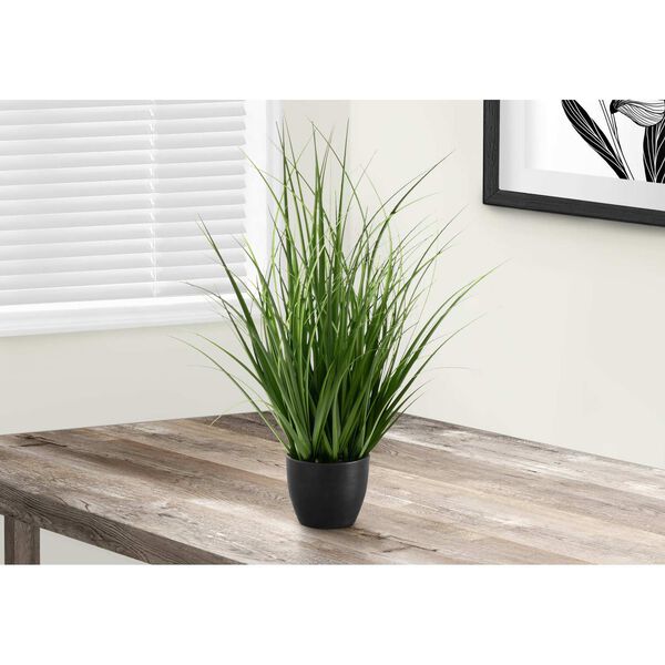 Gray Green 23-Inch Grass Indoor Table Potted Real Touch Green Grass Artificial Plant, image 2
